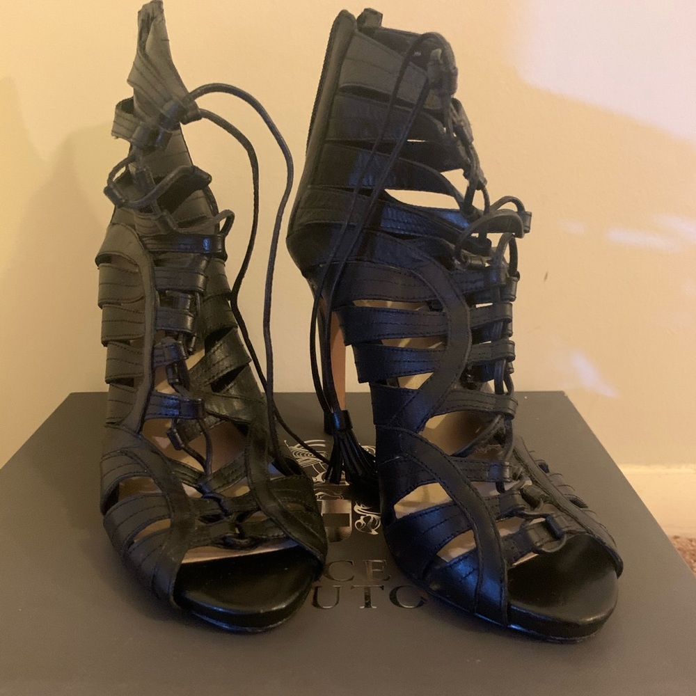 Vince Camuto Black Leather